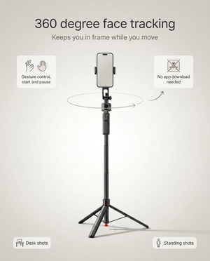 Fliq Face Tracking Tripod 360 degree horizontal rotation tracking head